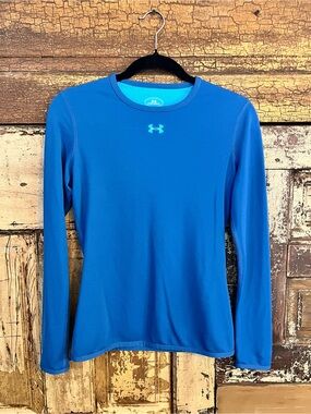 Under Armour HeatGear Reversible Long Sleeve Top | Blue Compression Shirt